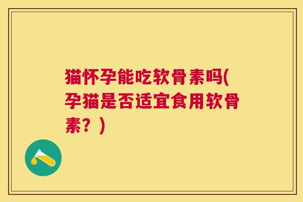 猫怀孕能吃软骨素吗(孕猫是否适宜食用软骨素？)