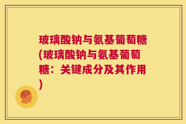 玻璃酸钠与氨基葡萄糖(玻璃酸钠与氨基葡萄糖：关键成分及其作用)