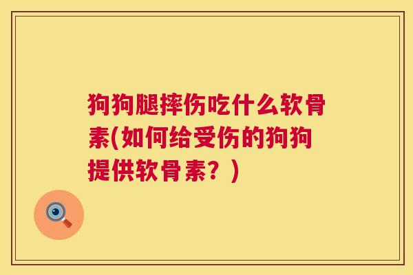 狗狗腿摔伤吃什么软骨素(如何给受伤的狗狗提供软骨素？)