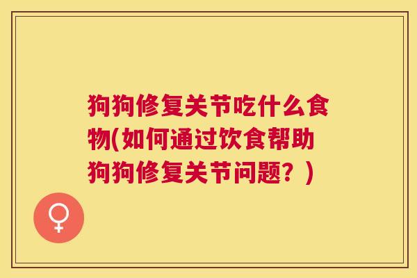 狗狗修复关节吃什么食物(如何通过饮食帮助狗狗修复关节问题？)