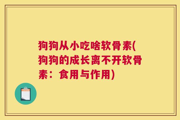 狗狗从小吃啥软骨素(狗狗的成长离不开软骨素：食用与作用)