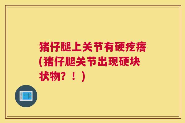 猪仔腿上关节有硬疙瘩(猪仔腿关节出现硬块状物？！)