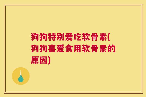 狗狗特别爱吃软骨素(狗狗喜爱食用软骨素的原因)