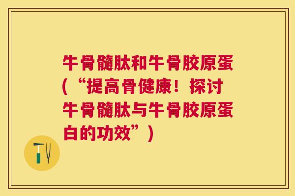 牛骨髓肽和牛骨胶原蛋(“提高骨健康！探讨牛骨髓肽与牛骨胶原蛋白的功效”)