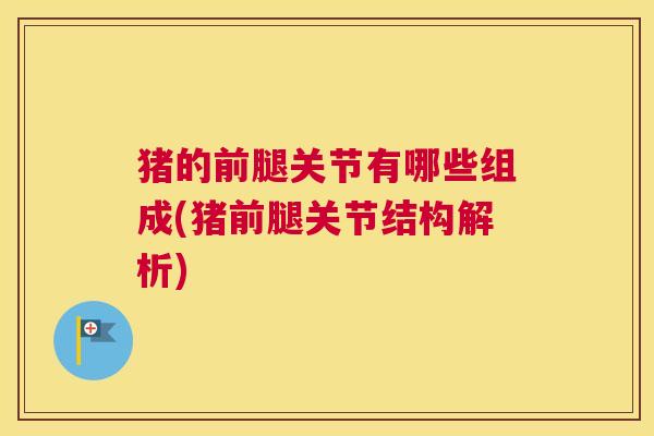 猪的前腿关节有哪些组成(猪前腿关节结构解析)