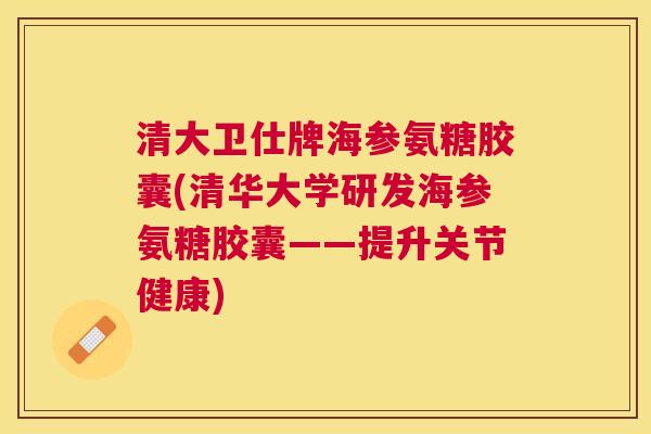 清大卫仕牌海参氨糖胶囊(清华大学研发海参氨糖胶囊——提升关节健康)