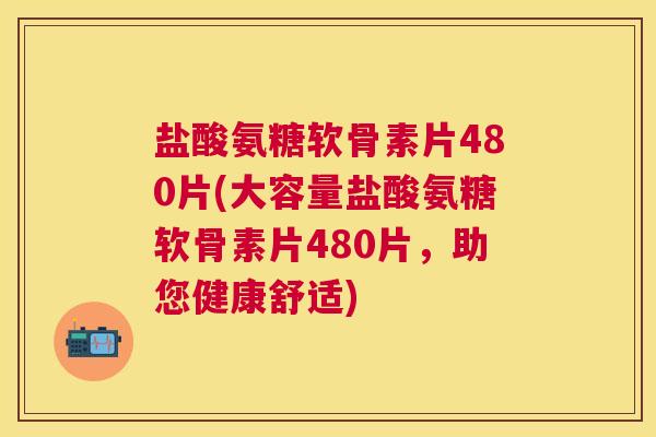 盐酸氨糖软骨素片480片(大容量盐酸氨糖软骨素片480片，助您健康舒适)