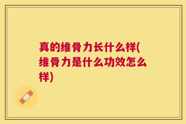 真的维骨力长什么样(维骨力是什么功效怎么样)