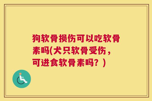 狗软骨损伤可以吃软骨素吗(犬只软骨受伤，可进食软骨素吗？)