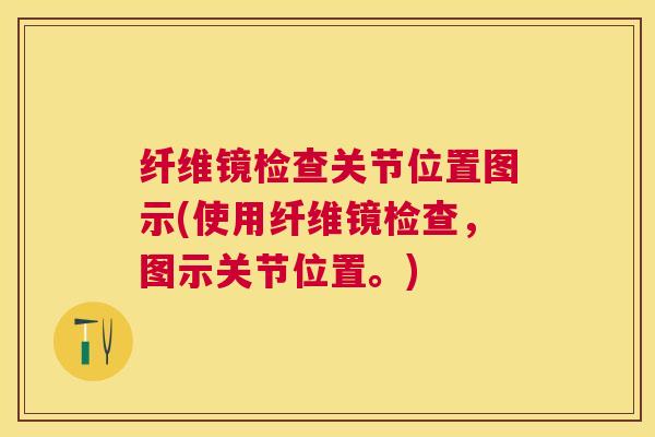 纤维镜检查关节位置图示(使用纤维镜检查，图示关节位置。)