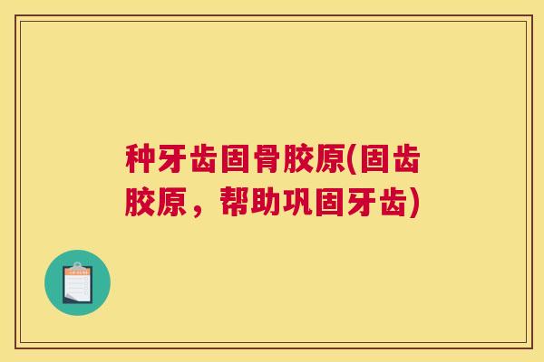 种牙齿固骨胶原(固齿胶原，帮助巩固牙齿)