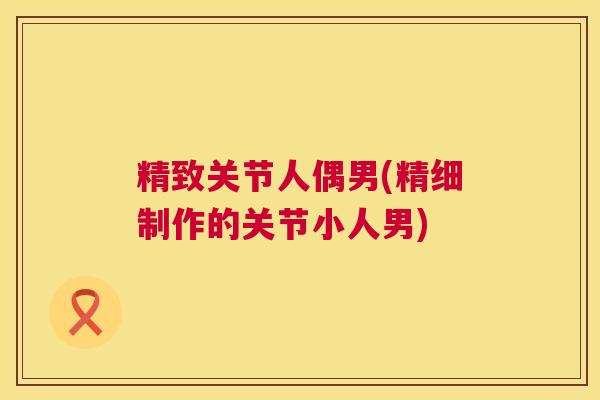 精致关节人偶男(精细制作的关节小人男)