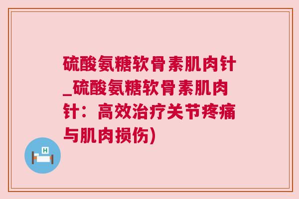 硫酸氨糖软骨素肌肉针_硫酸氨糖软骨素肌肉针：高效治疗关节疼痛与肌肉损伤)