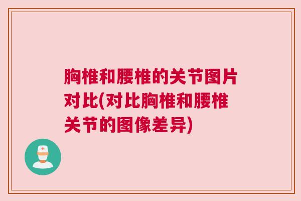 胸椎和腰椎的关节图片对比(对比胸椎和腰椎关节的图像差异)