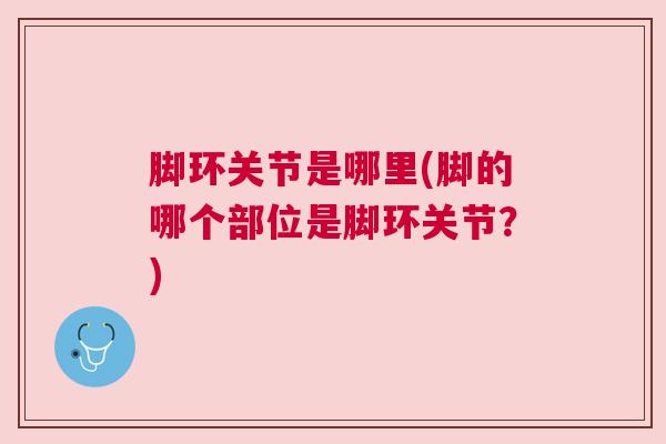 脚环关节是哪里(脚的哪个部位是脚环关节？)
