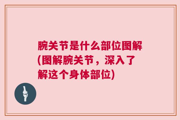 腕关节是什么部位图解(图解腕关节，深入了解这个身体部位)