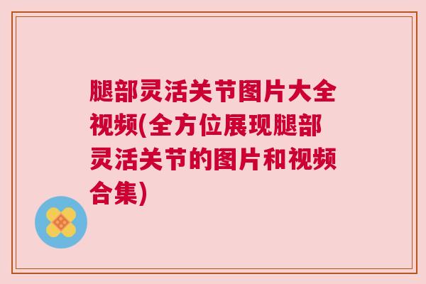 腿部灵活关节图片大全视频(全方位展现腿部灵活关节的图片和视频合集)