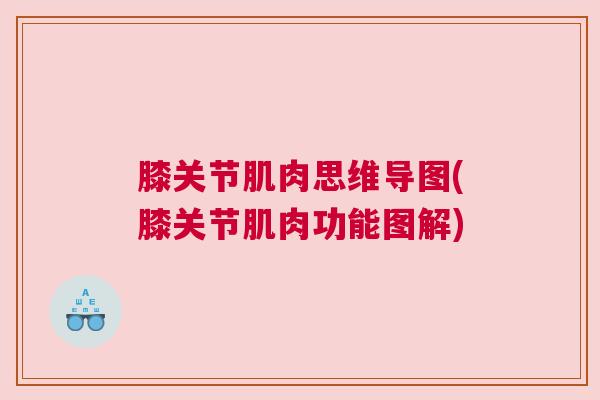 膝关节肌肉思维导图(膝关节肌肉功能图解)