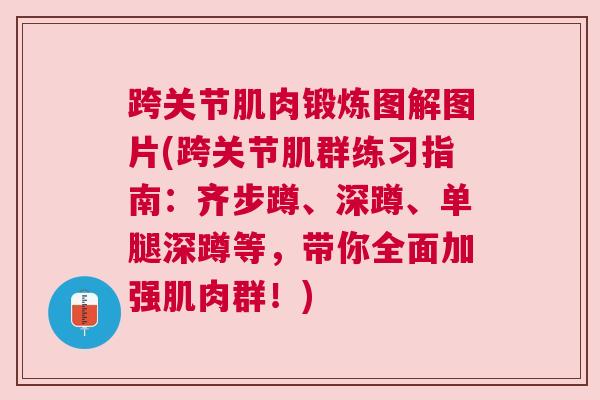 跨关节肌肉锻炼图解图片(跨关节肌群练习指南：齐步蹲、深蹲、单腿深蹲等，带你全面加强肌肉群！)
