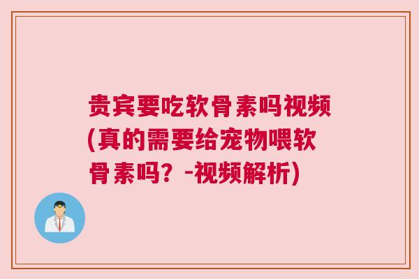 贵宾要吃软骨素吗视频(真的需要给宠物喂软骨素吗？-视频解析)