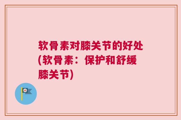 软骨素对膝关节的好处(软骨素：保护和舒缓膝关节)