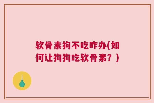 软骨素狗不吃咋办(如何让狗狗吃软骨素？)