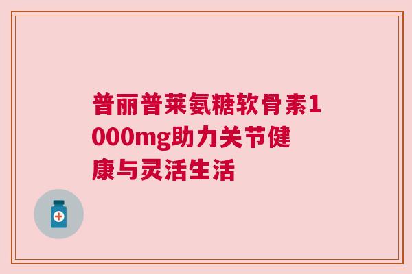 普丽普莱氨糖软骨素1000mg助力关节健康与灵活生活