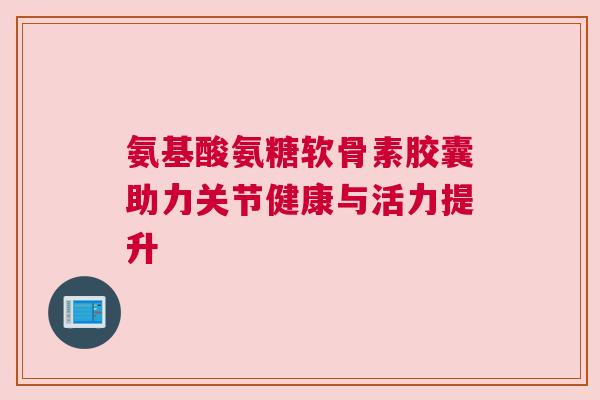 氨基酸氨糖软骨素胶囊助力关节健康与活力提升
