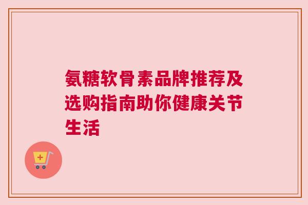 氨糖软骨素品牌推荐及选购指南助你健康关节生活