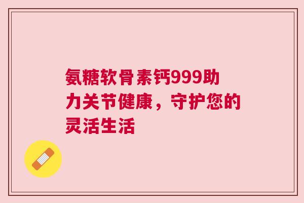 氨糖软骨素钙999助力关节健康，守护您的灵活生活