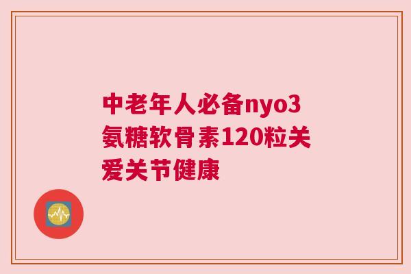 中老年人必备nyo3氨糖软骨素120粒关爱关节健康