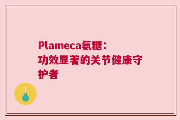 Plameca氨糖：功效显著的关节健康守护者