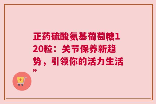 正药硫酸氨基葡萄糖120粒：关节保养新趋势，引领你的活力生活”