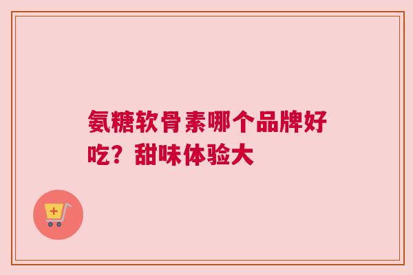 氨糖软骨素哪个品牌好吃？甜味体验大