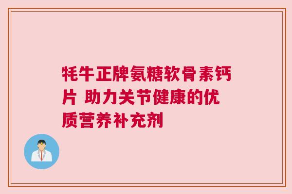 牦牛正牌氨糖软骨素钙片 助力关节健康的优质营养补充剂