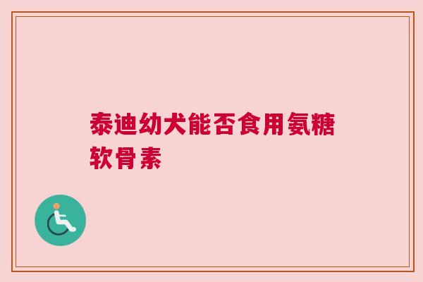 泰迪幼犬能否食用氨糖软骨素