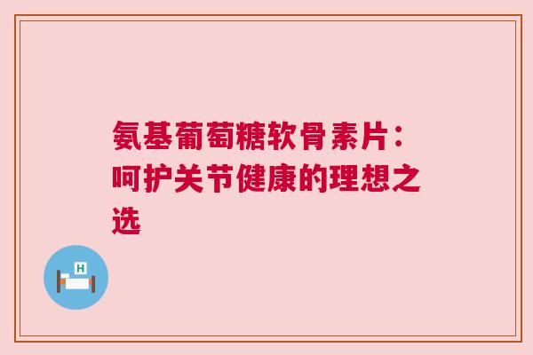 氨基葡萄糖软骨素片：呵护关节健康的理想之选