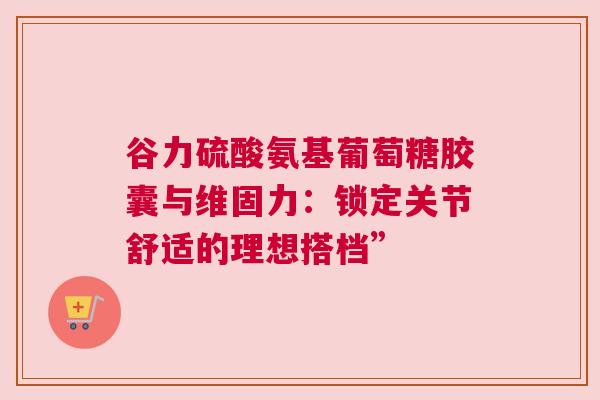 谷力硫酸氨基葡萄糖胶囊与维固力：锁定关节舒适的理想搭档”