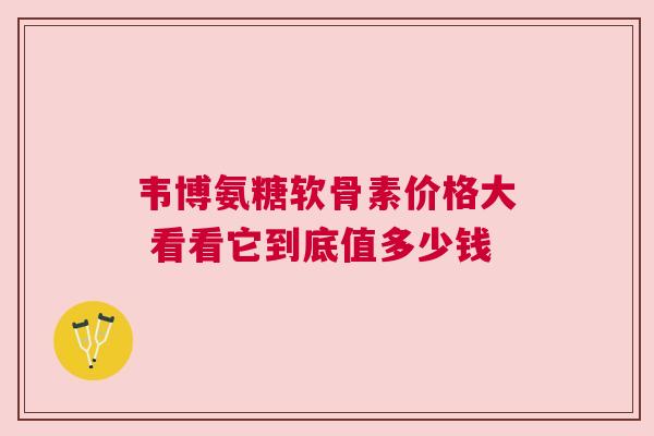 韦博氨糖软骨素价格大 看看它到底值多少钱